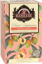 BASILUR Fruit Infusions - Cafeïnevrije vruchtenthee met natuurlijke perzik-, mango- en citrussmaken, in builtjes van 20 x 2 g