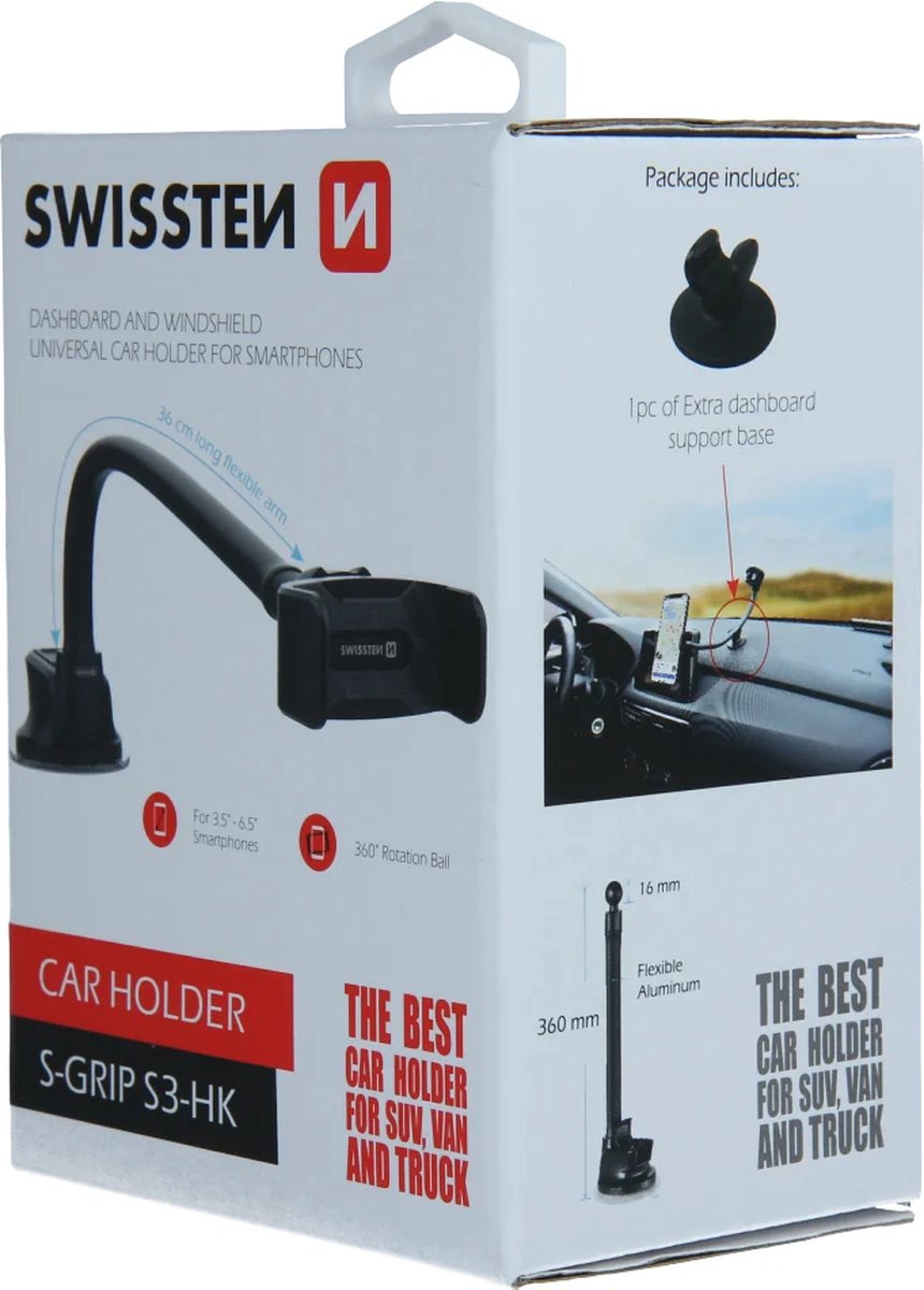 Swissten S-Grip S3-HK Universal Car Holder - 65010508 - Black