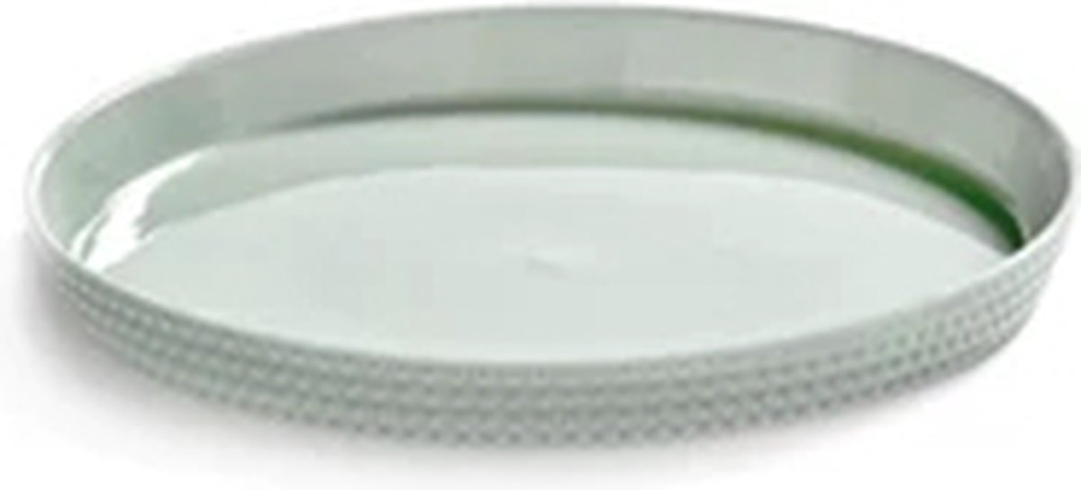 Serax Ann Van Hoey Nido plat bord met boord D16cm bone china groen