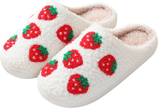 JAXY Slippers Smiley - Pantoufles femmes Smiley - Pantoufles femmes - Pantoufles Smiley - Pantoufles femmes Femme et Homme - Pantoufles - Pantoufles Femme et Homme - Taille 43- 44 - Fraise