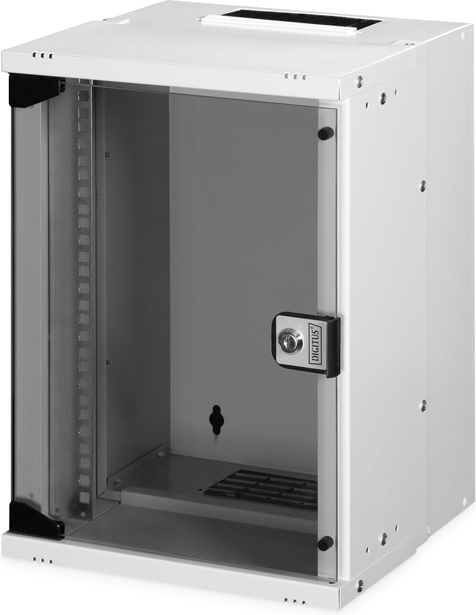 Image of Digitus DN-49102 10inch-wandkast (b x h x d) 315 x 460 x 300 mm 9 HE Grijs, Grijs (metalen behuizing), Grijs (RAL 7035)
