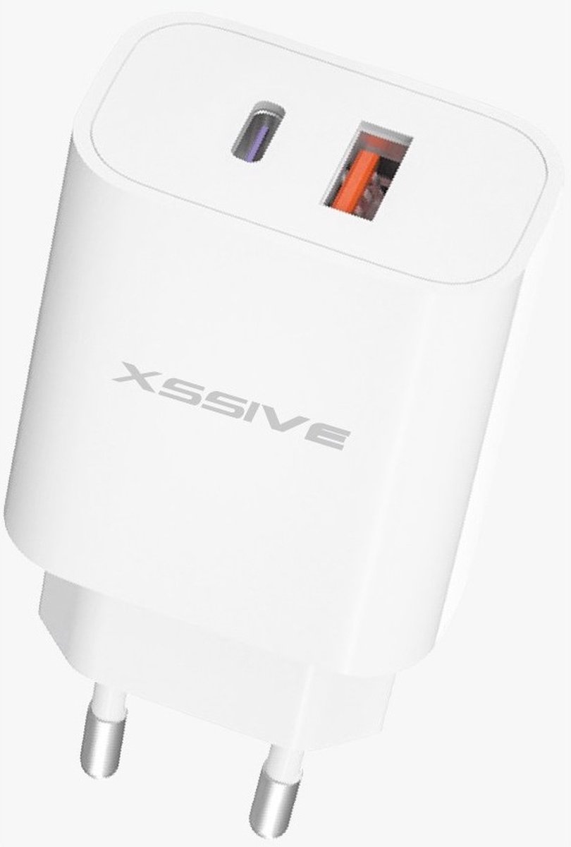 Xssive PD 20W/QC18W Dual Port Wall Charger – Wit