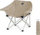 Opvouwbare campingstoel, kan 111 kg dragen, draagbare klapstoel met armleuningen en twee zakken