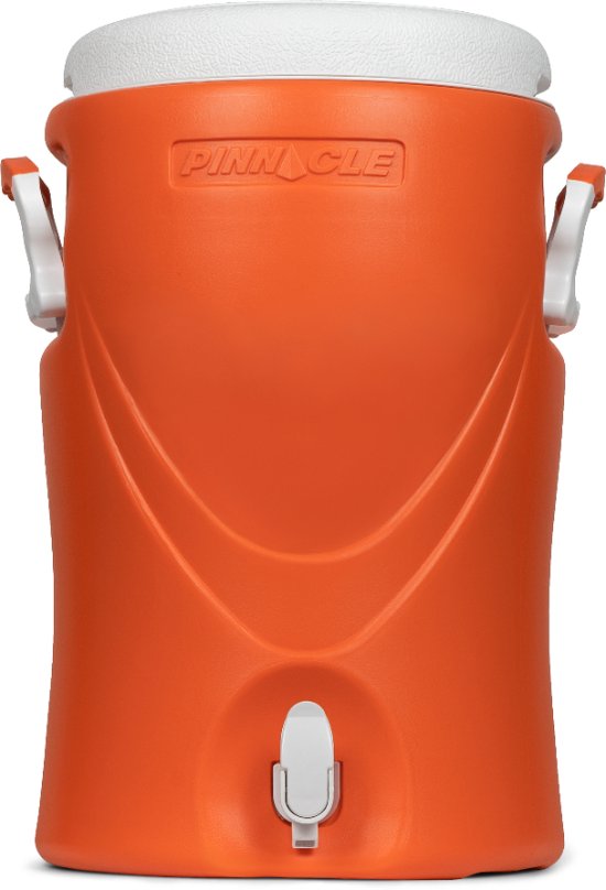 Pinnacle Platino 5 Gallon - Geïsoleerde Drankdispenser / Drankkoeler met kraantje - 20 Liter - Oranje
