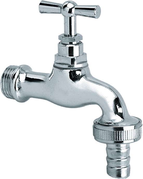 Bonfix robinet 1/2 - manivelle avec flexible pivotant chrome