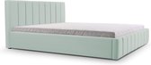 InspireME - Bed 01 - Gestoffeerd bed met Fluweel Beklede Tweepersoonsbed - 180x200 cm - Elegant en Comfortabel - Mintgroen (TRINITY 21)