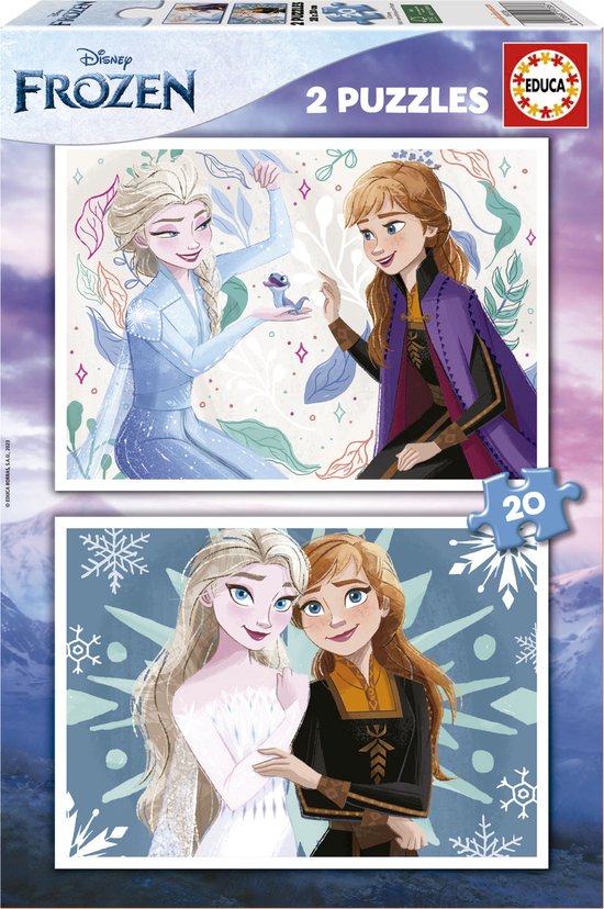 EDUCA - Puzzel - Frozen - 2 x 20 stukjes - Legpuzzel voor kinderen | bol