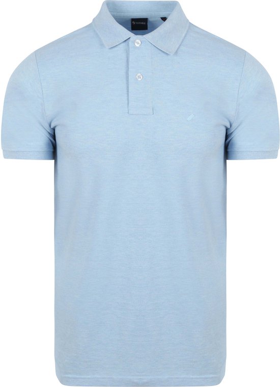 Suitable - Mang Poloshirt Lichtblauw - Slim-fit - Heren Poloshirt Maat 4XL