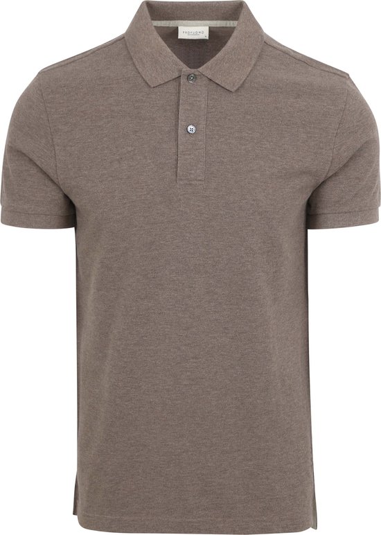 Profuomo - Piqué Poloshirt Taupe - Modern-fit - Heren Poloshirt