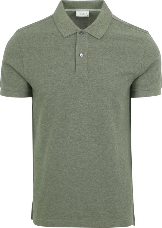 Profuomo - Piqué Poloshirt Groen - Modern-fit - Heren Poloshirt Maat XL