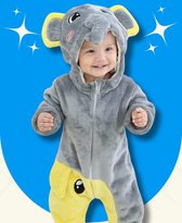 BoefieBoef Combinaison bébé animal bleu écureuil – Confortable et polyvalente – Mignon et cool – Body, pyjama, déguisement – Disponible en plusieurs tailles et designs – Blanc turquoise