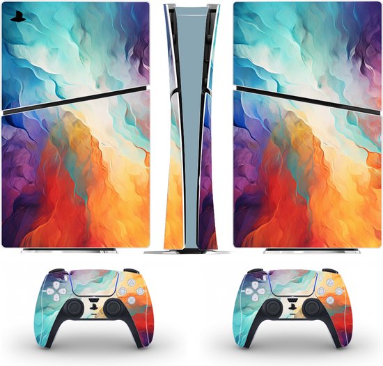 Foto: Ps5 digital slim console skin vivid dream ps5 sticker 1 console en 2 controller stickers