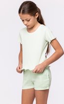 Woody pyjama meisjes - pastelgroen -241-10-WPK-W/706 - maat 176