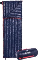HandyHaven® - Sac de couchage - Ultraléger - Duvet de canard de haute qualité - Duvet - Sac - 770gr - Imperméable - Jusqu'à -5 °C - Bleu marine - 80cm x 200cm