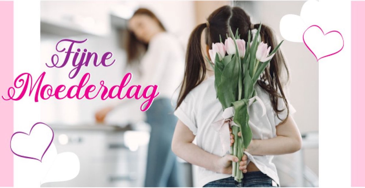 Fijne Moederdag Spandoek 50x100cm