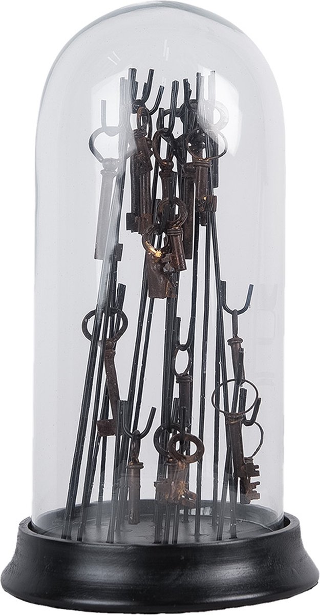 Clayre & Eef Stolp Ø 18x36 cm Bruin Glas Sleutels