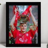 Steven Gerrard Ingelijste Handtekening – 15 x 10cm In Klassiek Zwart Frame – Gedrukte handtekening – Liverpool FC - Voetbal - Football Legend - Anfield Road - YNWA