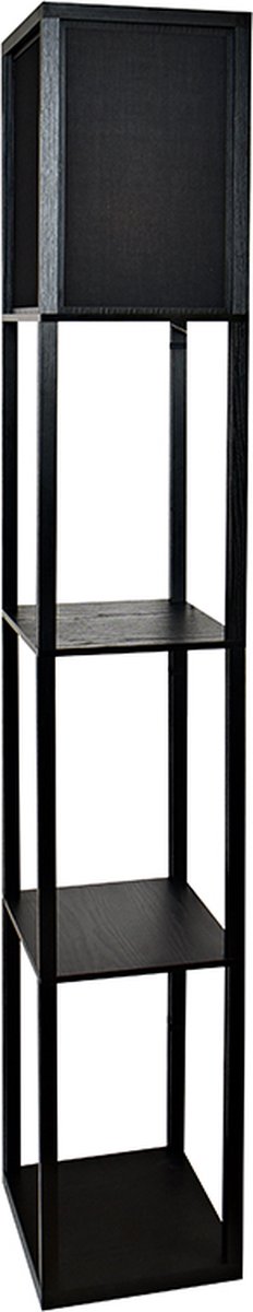 Olucia - IZABEL - Vloerlamp - Zwart - Vorm: Rechthoek