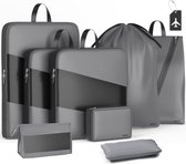 BOTC Packing Cubes Set 9-Delig - Bagage Organizers - Travel Backpack Organizer - Kleding organizer - Grijs
