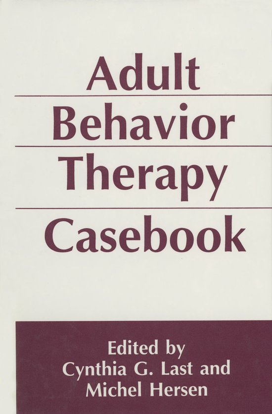 Adult Behavior Therapy Casebook - cover