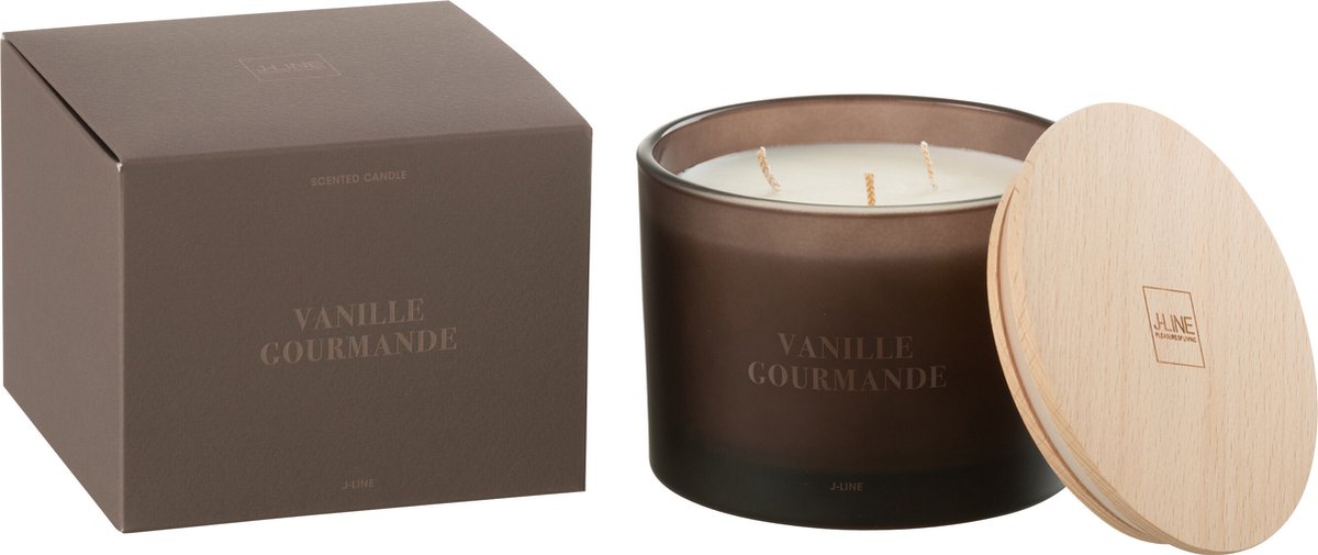 J-Line geurkaars Accords Essentiels - Vanille Gourmande - bruin - 28U