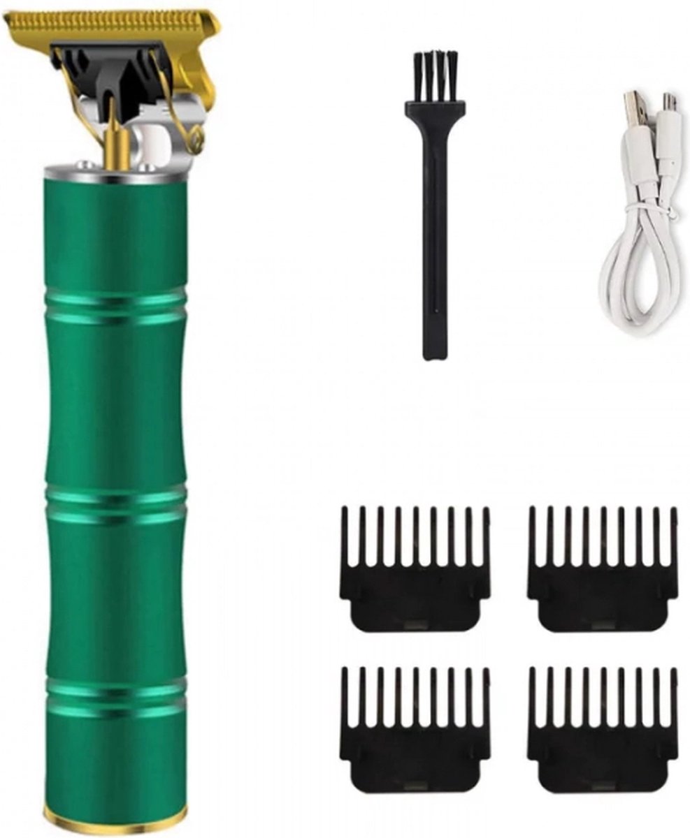 Herzberg Home & Living Herzberg HG-04104: Oplaadbare Professionele Elektrische Tondeuse Bamboe Groen