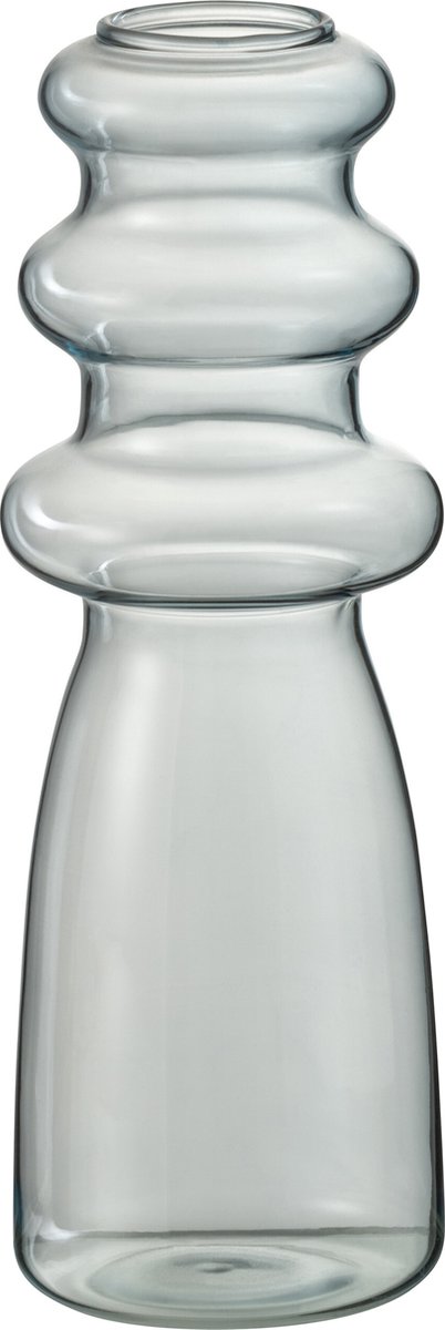 J-Line vaas Luna - glas - blauw - large - 21 cm hoog