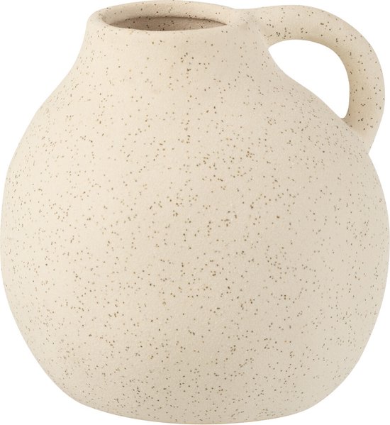 J-Line Vase Cruche Ceramique Beige S