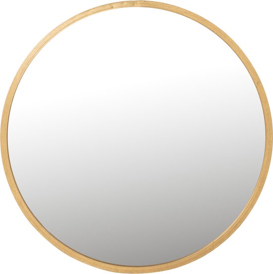 Miroir rond Mona J-Line - fer/verre - doré - grand