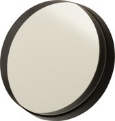 J-Line spiegel Rond Boord - metaal - zwart - small
