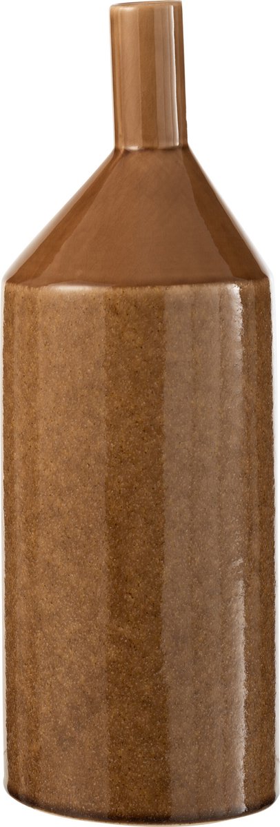 J-Line vaas Hoog - keramiek - bruin - small - 42 cm hoog