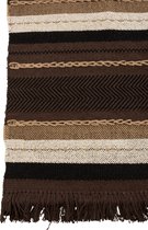 J-Line plaid Ethnique - coton - marron/noir/beige - 90 x 150 cm