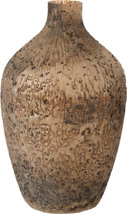 Vase boule lignes marron marron en verre - L'Incroyable Vase boule lignes marron marron en verre - L'Incroyable