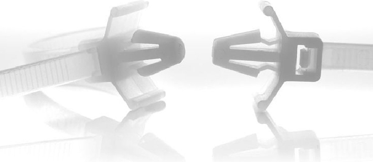 Kabelbinders - Met Spreidanker type 1 - 130 x 4,8mm - 100 stuks - Transparant