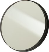J-line spiegel Rond Boord - metaal - zwart - large