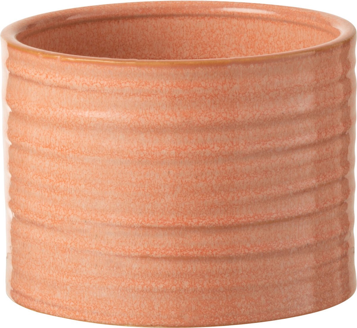 J-Line bloempot Effen Rond - keramiek - pompelmoes - large - Ø 17.5 cm