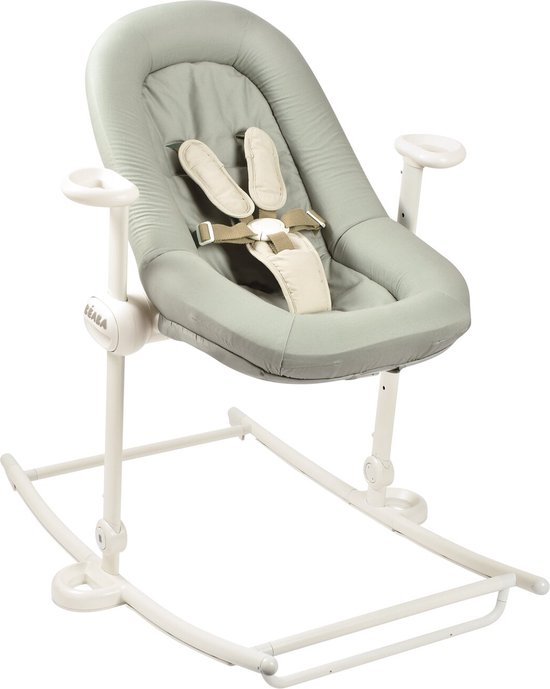 Béaba Sitter Relax Up & Down Plus - 4 Verstelbare Hoogtes - Tem 9 kg / 9 maanden - Inclusief Zitverkleiner - Seagrass - Wipstoel van Beaba — afbeelding 5