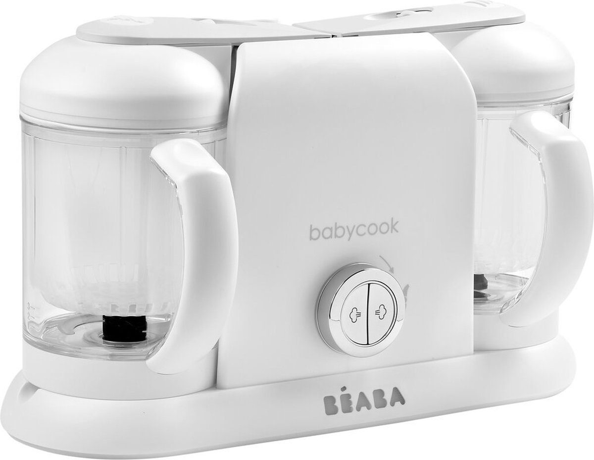 Goedkoopste Béaba Babycook® Duo - 4-in-1 Stoomkoker en Babyvoeding Bereider - Twee Grote Kommen - Wit - Foodprocessor