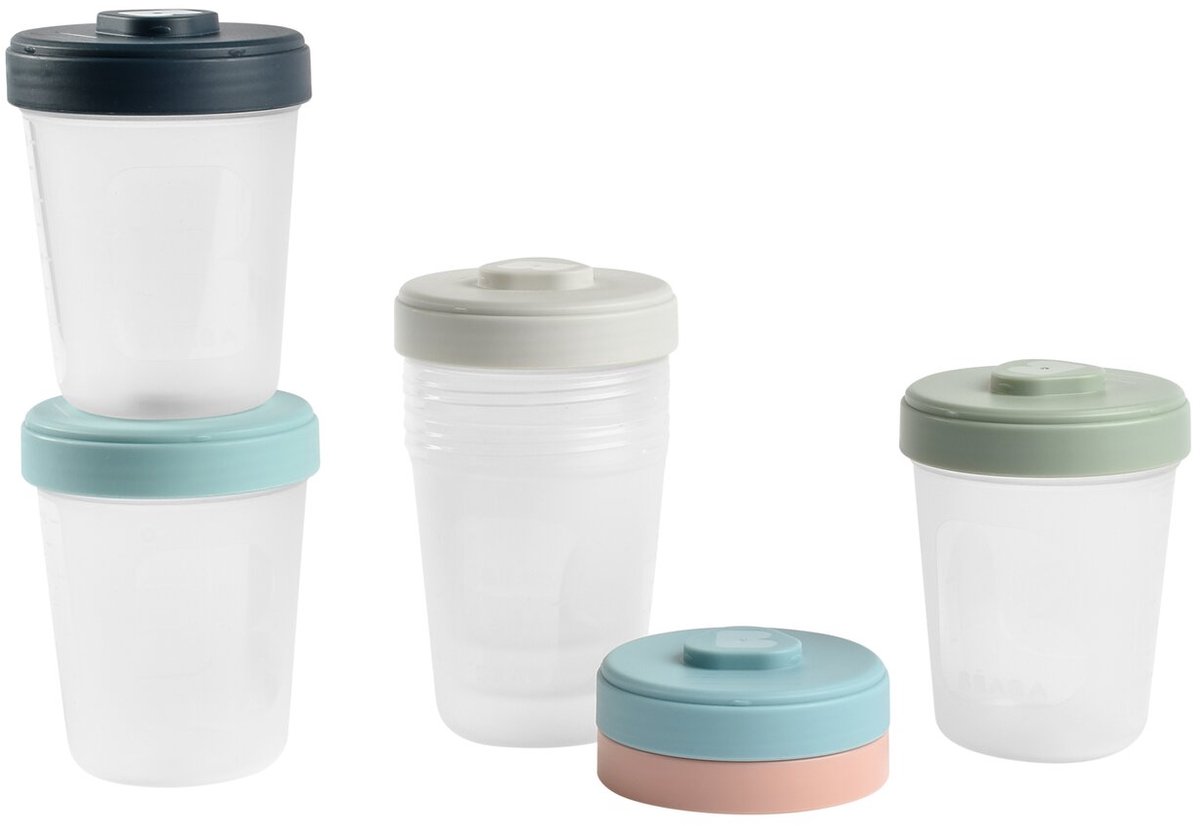 Goedkoopste Béaba Clipportie Bewaarpotjes - 6 x 250 ml - Hermetisch & Lekvrij - BPA-vrij - Magnetron- en Vriezerbestendig - Stapelbaar