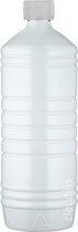 Lege Plastic Fles 1 Liter Wit - met verzegeldop - set van 10 stuks - navulbaar - leeg