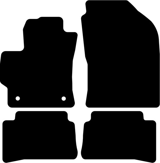 Tapis de voiture de voiture Toyota Corolla - Année de construction : 03/2019 - 2022 - Ajustement d'origine - 4 pièces - Velours