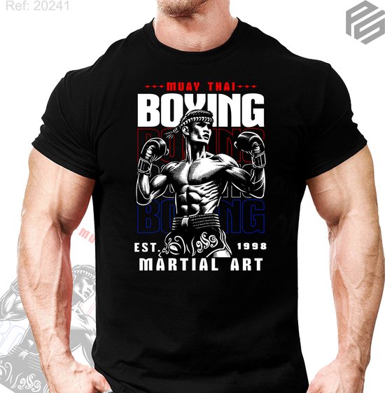 Boxing T-shirt 100% cotton Boxing Kickboxing Gym Training Muy Thai Martial Art T-shirt