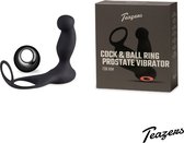 Teazers Cock & Ball Ring Prostate Vibrator – Sex Toys voor Mannen met 7 Vibratiestanden – Prostaat Stimulator en Cockring in 1 – Met Afstandsbediening – Zwart