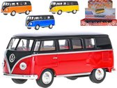Volkswagen Classical bus 1962 pull back, verkrijgbaar in vier kleuren verkoop per stuk