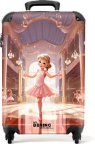 NoBoringSuitcases.com® - Koffer ballerina - Trolley kinderen meisjes - 55x35x25