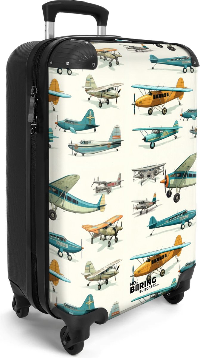NoBoringSuitcases.com - Kinderkoffer - Past binnen 55x40x20 cm en 55x35x25 cm - Kleine handbagage kinderkoffertjes - Reisbagage & Reisaccessoires - Trolley op wieltjes - Reiskoffer met wielen - Rolkoffer - Kindertrolley jongen - Koffer kinderen – foto 2