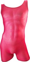 BamBella® - Erotische Panty pak man - Mannenpanty - Rood bodysuit kant bodysuit heren lingerie ondergoed