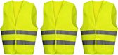 Doodadeals® - 3x Gilet de sécurité pour Adultes - Gilet de sécurité - Voiture - Gilets jaunes