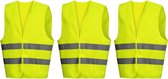 Doodadeals® - 3x Veiligheidshesje voor Volwassenen – Veiligheidsvest – Auto – Gele Hesjes