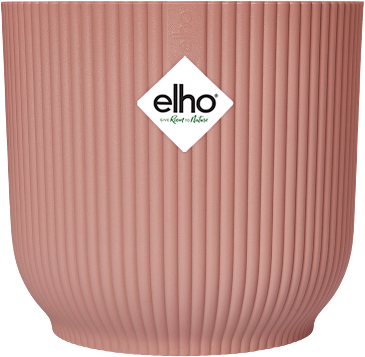 Elho Vibes Fold Rond 16 - Bloempot voor Binnen - 100% Gerecycled Plastic - Ø 16.1 x H 14.8 cm - Delicaat roze